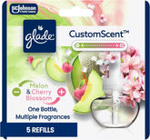 Glade PlugIns Refills with CustomScent Technology, Melon & Cherry Blossom, 5 Refills