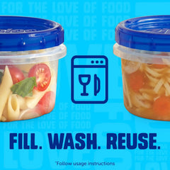 Ziploc Twist n Loc Food Storage Containers, Leak Resistant Design, Medium Round, 6 count