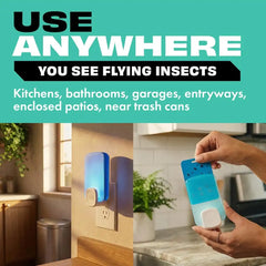 STEM Flying Insect Light Trap Refill Cartridges, Indoor Fruit Fly Trap, Insecticide-Free Pest Control for Home, Attracts and Traps Insects, Official STEM Refills - 4 Count