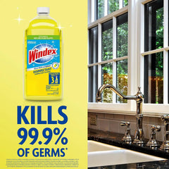 Windex Refill Multipurpose Disinfectant Cleaner Spray, Bottle Made from 100% Recycled Plastic, Surface Cleaning Spray, Citrus Fresh Scent, 2L (67.6 Fl Oz)