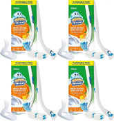 Scrubbing Bubbles Toilet Bowl Brush and Holder with Cleaner Refill Pads, Fresh Brush Toilet Wand Starter Kit, Cleans Limescale & Fights Odors, Citrus Scent, 1 Wand + 4 Refills + 1 Stand (Pack of 4)