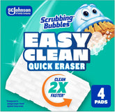 Scrubbing Bubbles Easy Clean Quick Eraser, Multipurpose Durable Bathroom Cleaner Sponge for Shower and Tub Tiles, Sinks, Faucets, Counters, Toilets, Glass Doors & More, 4-Count