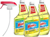 Windex Refill Multipurpose Disinfectant Cleaner Spray with Reusable Trigger, Bottle Made from 100% Recovered Coastal Plastic, Surface Cleaning Spray, Citrus Fresh Scent, 32 Fl Oz (Pack of 3)