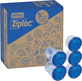 Ziploc Twist n Loc Food Storage Containers, Leak Resistant Design, Small and Medium Round, Variety Pack, 5 count
