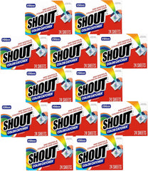 Shout Color Catcher Sheets for Laundry, Allow Mixed Washes, Prevent Color Runs and Maintain Original Clothing, 24 Count (Pack of 12)