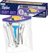 Ziploc Heavy Duty Gallon Storage Bags, Reusable Large Bag for Food, Tools, Craft, and Clothing Storage, 10 Count (Pack of 12)