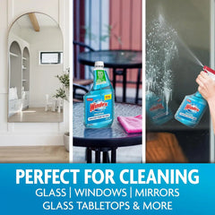 Windex Glass and Window Cleaner Spray Bottle, Bottle Made of 100% Recycled Plastic, Surface Cleaning Spray, Original Blue Scent, 32 Fl Oz