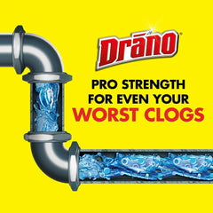 Drano Max Gel Drain Clog Remover and Cleaner for Shower or Sink Drains, Unclogs and Removes Hair, Soap Scum, Blockages, Commercial Line, 42 oz
