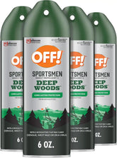 OFF! Deep Woods Sportsmen Insect Repellent Aerosol, Bug Spray Containing 30% DEET, Protects Against Mosquitoes and Ticks, 6 Oz, (Pack of 4)