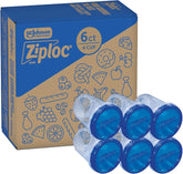 Ziploc Twist n Loc Food Storage Containers, Leak Resistant Design, Medium Round, 6 count
