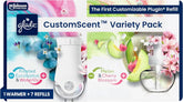 Glade PlugIns with CustomScent Technology, Eucalyptus & Waterlily, 1 Warmer + 2 Refills and Glade PlugIns Refills, Melon & Cherry Blossom, 5 Refills