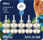 Glade PlugIns Refills Air Freshener, Juniper & Teak, Scented and Essential Oils for Home and Bathroom, 0.67 Fl Oz, 10 Count