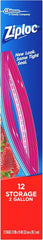 Ziploc Storage Bags, Jumbo 2 Gallon Size (12 Bags) (Pack of 2)