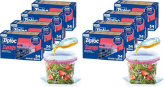 Ziploc Quart Food Storage Bags,Stand-Up Bottom,Easy to Fill,(Packaging May Vary),136 Count (Pack of 2)