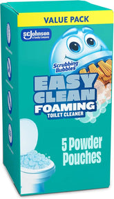 Scrubbing Bubbles Easy Clean Foaming Toilet Bowl Cleaner, Easy Toilet Drop In Powder Pouches, 100g (5 Pouches)