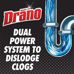 Drano Snake Plus Tool and Gel System, Drain Snake with Drain Clog Remover Gel, Unclogs and Removes Hair and Blockages, Commercial Line 16 Fl oz and 23 Inch Tool