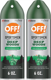 OFF! Deep Woods Sportsmen Insect Repellent Spray for Hunting Camping and Fishing 6 Ounce (Pack of 2)