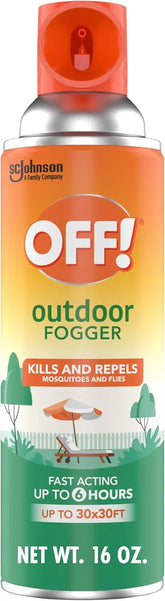 OFF! Outdoor Insect and Mosquito Repellent Fogger Backyard Pretreat Kills and Repels Insects up to 900 Square Feet 16 Ounce (Pack of 1)