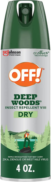 OFF! Deep Woods Insect Repellent Aerosol, Dry, Non-Greasy Formula, Bug Spray with Long Lasting Protection from Mosquitoes, 4 oz
