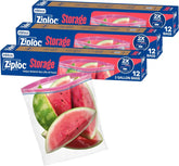 Ziploc 2 Gallon Food Storage Bags, Easy Open and Close, 36 Bags Total