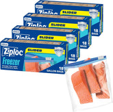 Ziploc Food Storage Gallon Freezer Slider Bags, Durable, 72 Count