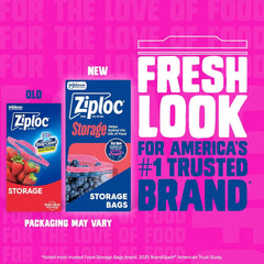 Ziploc 2 Gallon Food Storage Bags, Grip 'n Seal Technology for Easier Grip, Open, and Close, 12 Count (Pack of 6)