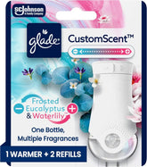 Glade PlugIns Refills with CustomScent Technology, Eucalyptus & Waterlily, 1 Warmer + 2 Refills