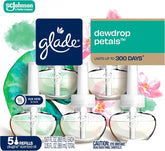 Glade PlugIns Refills Air Freshener, Dewdrop Petals, Scented and Essential Oils for Home and Bathroom, 0.67 Fl Oz, 5 Count