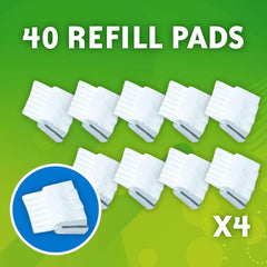Scrubbing Bubbles Flushable Toilet Wand Refills, Fresh Brush Toilet Cleaner Refill Pads, Cleans Limescale & Fights Odors, Citrus Scent, 10 Count, Pack of 4