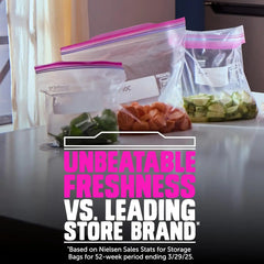 Ziploc Gallon Food Storage Bags, Stand-Up Bottom, Easy to Fill, 162 Count