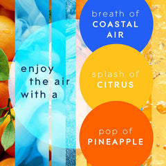 Glade Automatic Spray Refill, Air Freshener for Home and Bathroom, Coastal Sunshine Citrus, 6.2 Oz, 3 Count