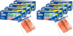 Ziploc Quart Food Storage Freezer Slider Bags, Power Shield Technology for More Durability, 34 Count (Pack of 8)