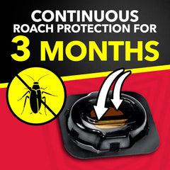 Raid Double Control Small Roach Baits, Plus Egg Stoppers, Child Resistant, For Indoor Use, Kills Roaches for 3 Months, 12 Count