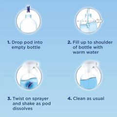 Windex Dissolve Concentrated Pods, Glass Cleaner Starter Kit contains 1 Reusable Bottle, 3 Concentrated Dissolvable Pod