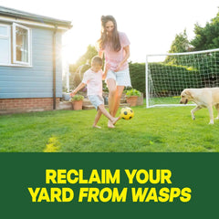 Raid Outdoor Wasp Ground Nest Killer, Dust Insecticide for Outside Household Use, Wasp Killer, Fast-Working and Odorless, 24 Oz