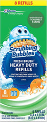Scrubbing Bubbles Toilet Bowl Wand Cleaner Refills, Fresh Brush Heavy Duty Cleaner Toilet Refill Pads, Removes Limescale & Odors, Citrus Scent, 8 Count (Pack of 1)