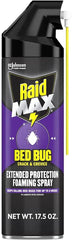 Raid MAX Bed Bug Crack & Crevice Extended Protection Foaming Spray, Kills Bed Bugs for up to 8 weeks on Laminated Woods and Surfaces, 17.5 oz