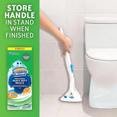 Scrubbing Bubbles Toilet Bowl Wand Cleaner Refills, Fresh Brush Heavy Duty Cleaner Toilet Refill Pads, Removes Limescale & Odors, Citrus Scent, 8 Count (Pack of 8)