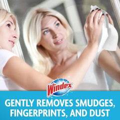 Windex Wipes Glass Cleaning, Pre-Moistened Glass and Surface Wipes to Clean Home Surfaces, Household Essentials, Original Scent, 38 Count (Pack of 12)