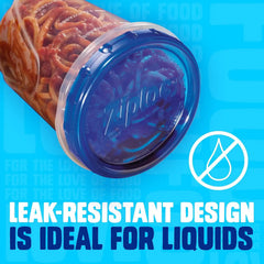Ziploc Twist n Loc Food Storage Containers, Leak Resistant Design, Medium Round, 6 count