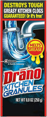 Drano Kitchen Granules Drain Clog Remover and Cleaner, Unclogs blockage from Grease or Cooking Oil, 8.8 oz