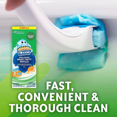 Scrubbing Bubbles Toilet Bowl Wand Cleaner Refills, Fresh Brush Heavy Duty Cleaner Toilet Refill Pads, Removes Limescale & Odors, Citrus Scent, 8 Count (Pack of 1)