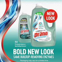 Drano Max Build Up Remover Drain Cleaner, Enzymes & Probiotics Prevents Clogs & Remove Odor-Causing Buildup, Safe for Septic, Toilets & Pipes in Bathroom Drains & Kitchen Sinks, Commercial Line, 60 oz