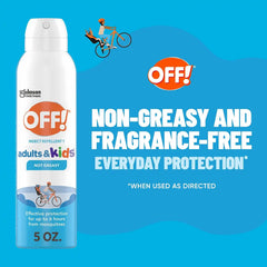 OFF! Insect Repellent Aerosol for Adults & Kids, Fragrance-Free Picaridin Bug Spray for Everyday DEET-Free Protection from Mosquitoes and Ticks, 5 oz | Off! Aero 5oz Insect & Mosquito Repellent for Adults & Kids