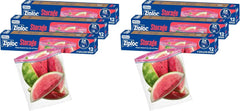 Ziploc 2 Gallon Food Storage Bags, Grip 'n Seal Technology for Easier Grip, Open, and Close, 12 Count (Pack of 6)