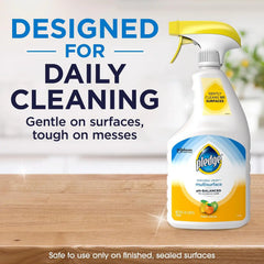 Pledge pH-Balanced Multisurface Cleaner Spray for Everyday Care, Fresh Citrus Scent, 25oz (Pack of 3)