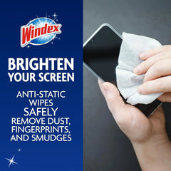 Windex Electronics Screen Wipes for Computers, Phones, Televisions and More, 25 Count - Pack of 3 (75 Total Wipes)