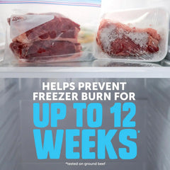 Ziploc Half Gallon Food Storage Freezer Bags, Easy Open and Close, 40 Bags Total