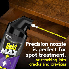 Raid MAX Bed Bug Crack & Crevice Extended Protection Foaming Spray, Kills Bed Bugs for up to 8 weeks on Laminated Woods and Surfaces, 17.5 oz