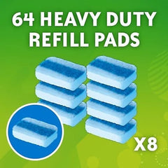 Scrubbing Bubbles Toilet Bowl Wand Cleaner Refills, Fresh Brush Heavy Duty Cleaner Toilet Refill Pads, Removes Limescale & Odors, Citrus Scent, 8 Count (Pack of 8)